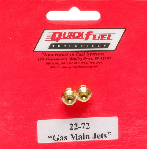 Quick Fuel Technology 22-72 #72 Main Jets (2pk)