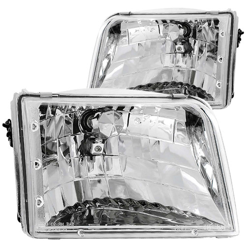 ANZO 111036 ANZO 1993-1997 Ford Ranger Crystal Headlights Chrome