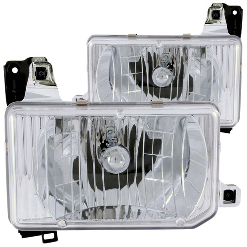 ANZO 111050 ANZO 1988-1989 Nissan Hardbody Crystal Headlights Chrome