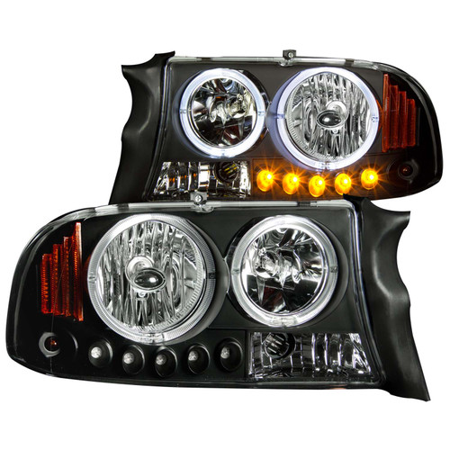 ANZO 111085 ANZO 1997-2004 Dodge Dakota Crystal Headlights Black 1pc