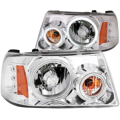 ANZO 111151 ANZO 2001-2011 Ford Ranger Projector Headlights w/ Halo Chrome (CCFL) 1 pc