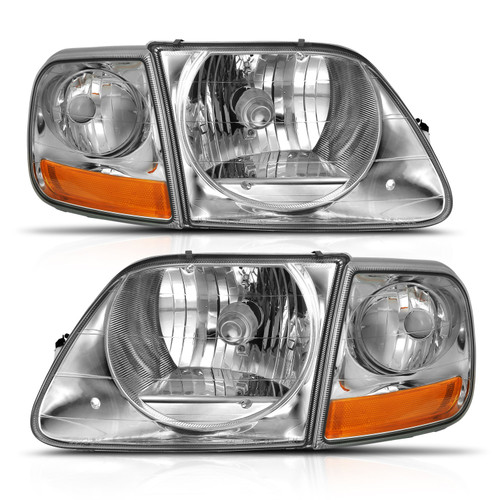 ANZO 111438 ANZO 1997-2003 Ford F-150 Crystal Headlight G2 Clear With Parking Light