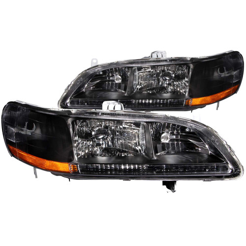 ANZO 121052 ANZO 1998-2002 Honda Accord Crystal Headlights Black