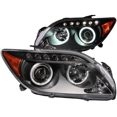 ANZO 121119 ANZO 2005-2010 Scion Tc Projector Headlights w/ Halo Black (CCFL)