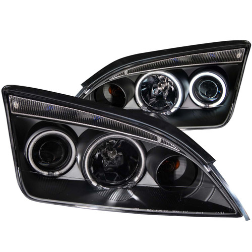 ANZO 121198 ANZO 2005-2007 Ford Focus Projector Headlights w/ Halo Black