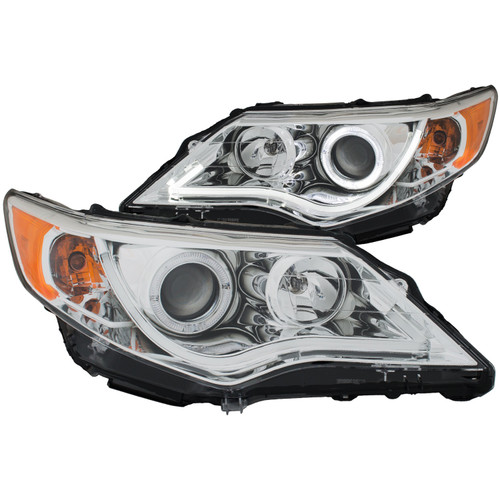 ANZO 121513 ANZO 2012-2013 Toyota Camry Projector Headlights w/ Halo Chrome