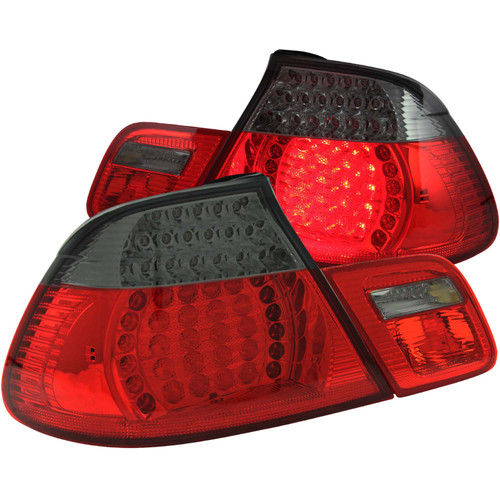ANZO 321186 ANZO 2000-2003 BMW 3 Series E46 LED Taillights Red/Smoke 4pc