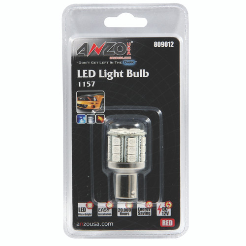 ANZO 809012 ANZO LED Bulbs Universal LED 1157 Red - 28 LEDs 1 3/4in Tall
