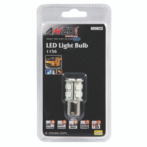 ANZO 809023 ANZO LED Bulbs Universal LED 1156 Amber - 13 LEDs 1 3/4in Tall