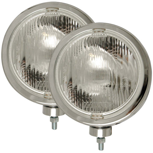 ANZO 821004 ANZO Off Road Halogen Light Universal H3 8in Round Slimline Off Road Light Chrome