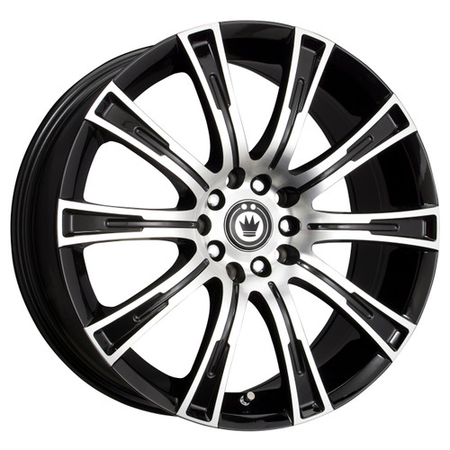 Konig CW67T54405 Crown 16x7.5 5x105 5x114.3 40mm Offset Machined Face / Gloss Black Wheel