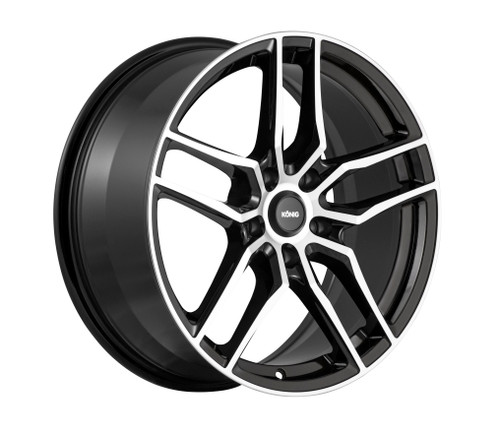 Konig IO76510455 Intention 16x7.5 5x100 45mm Offset Gloss Black / Machine Face Wheel