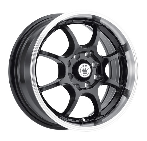 Konig LI67T04405 Lightning 16x7 10x100 10x114.3 40mm Offset Black/Machine Lip Wheel