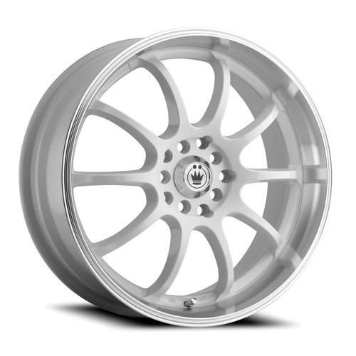 Konig LI67D0440W Lightning 16x7 8x100 8x114.3 40mm Offset White/Machine Lip Wheel