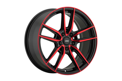 Konig MY7651443R Myth 16x7.5 5x114.3 43mm Offset Gloss Black W/ Red Tinted Clearcoat Wheel