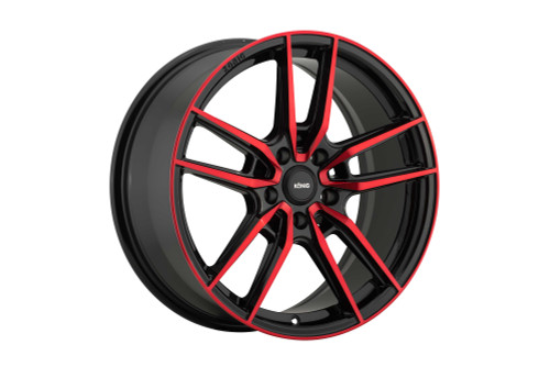 Konig MY8751443R Myth 17x8 5x114.3 43mm Offset Gloss Black W/ Red Tinted Clearcoat Wheel