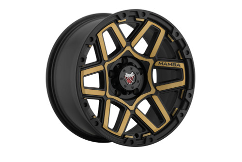 Mamba M232936128 M23 20x9 6x135 12mm Offset Matte Black W/ Bronze Face Wheel