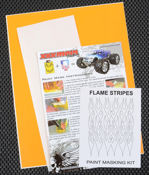 XXX Main Racing M040L Flame Stripes Paint Mask XXX Main Racing M040L Flame Stripes Paint Mask