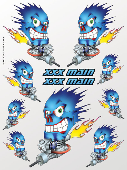 XXX Main Racing S015 Sick RPM Sticker Sheet