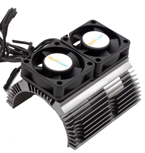 Power Hobby PH1289GUN Powerhobby Heat Sink w Twin Turbo High Speed Cooling Fans