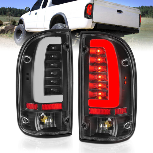 ANZO 311353 ANZO 95-00 Toyota Tacoma LED Taillights Black Housing Clear Lens (Pair)