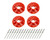 Dominator Racing Products 1202-RD Scuff Plate Plastic 4pk Red