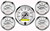 Autometer 880087 Ford Racing 5 Gauge Kit - White Face