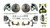 Right Stuff Detailing AFXDC01D 64-72 GM A Body Front Power Disc Brake Conves