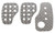 Omp Racing, Inc. OA1050 3 Pedal Set Knurled Aluminium