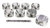 Je Pistons 281799 SBC Domed Piston Set 4.135 Bore +4.5cc