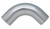 Vibrant Performance 2887 2.25In O.D. Aluminum 90 Degree Bend - Polished