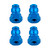 Team Associated 91815 Shock Bushings, 10 mm, blue aluminum