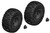 Corally 00250-092-B Tire and Wheel Set - Truck - Black Rims - 1 Pair: Mammoth,
