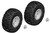 Corally 00250-092-C Tire and Wheel Set - Truck - Chrome Rims - 1 Pair: Mammoth,