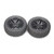 DHK Hobby 8131-013 Tires, Front - Mounted on Black Wheels (2 pcs) - Wolf 2