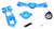 Racers Edge 1922BL Revo Alum Complete Servo Saver Assembly - Blue
