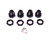 Racers Edge 1924BK Revo Alum Hex Adapter/Wheel Nut Set (4) - Black