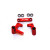 ST Racing Concepts ST3743XR BELLCRANK SET WITH BEARINGS (RED) SLASH/ RUSTLER/ BANDIT