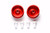 Tamiya 95403 JR HG Aluminum Deep Rim Wheels Red/2pcs