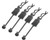 Hot Racing BWP39E01 Body Clip Retainers, for 1/8 Scale, Black Chrome (4pcs)