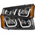 ANZO 111312 ANZO 2003-2006 Chevrolet Silverado 1500 Projector Headlights w/ U-Bar Black