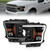ANZO 111467 ANZO 2018-2019 Ford F-150 Projector Plank Style H.L. Black Amber (Without Switchback)