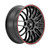 Maxxim MZ77T15405 Maze 17x7 10x110 10x115 40mm Offset Black/Red Stripe Wheel