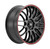 Maxxim MZ87T15455 Maze 18x7.5 10x110 10x115 45mm Offset Black/Red Stripe Wheel