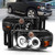 ANZO 111490 ANZO 2002-2005 Dodge Ram 1500 Projector Headlights w/ Halo Black Clear Amber