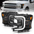 ANZO 111520 Anzo 18-20 Ford F-150 Full Led Projector Smoke Bar Style Headlights Black Amber