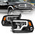 ANZO 111539 ANZO 2009-2020 Dodge Ram 1500 Full LED Square Projector Headlights w/ Chrome Housing Black Amber