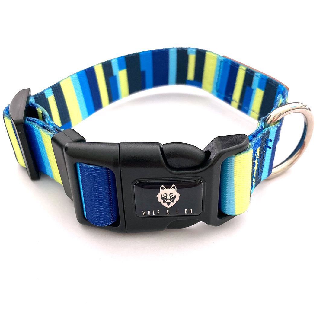 Wolf I Icebergs Dog Collar With Matching Dog Leash