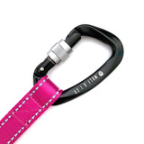 Wolf & I Co. Alter Ego pink training leash features a 25kn carabiner for extra strength.