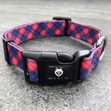 Wolf & I Co. Highlander Dog Collar features stainless steel leash attachment, id tag attachment and secure buckle. Suitable for medium sized dogs.